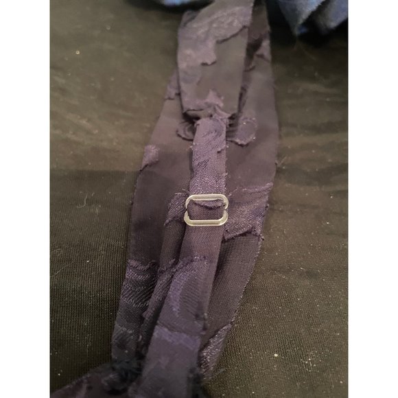 Vintage Victoria's Secret Gold Label Black Purple Nightie Slip Small EUC - Picture 8 of 8